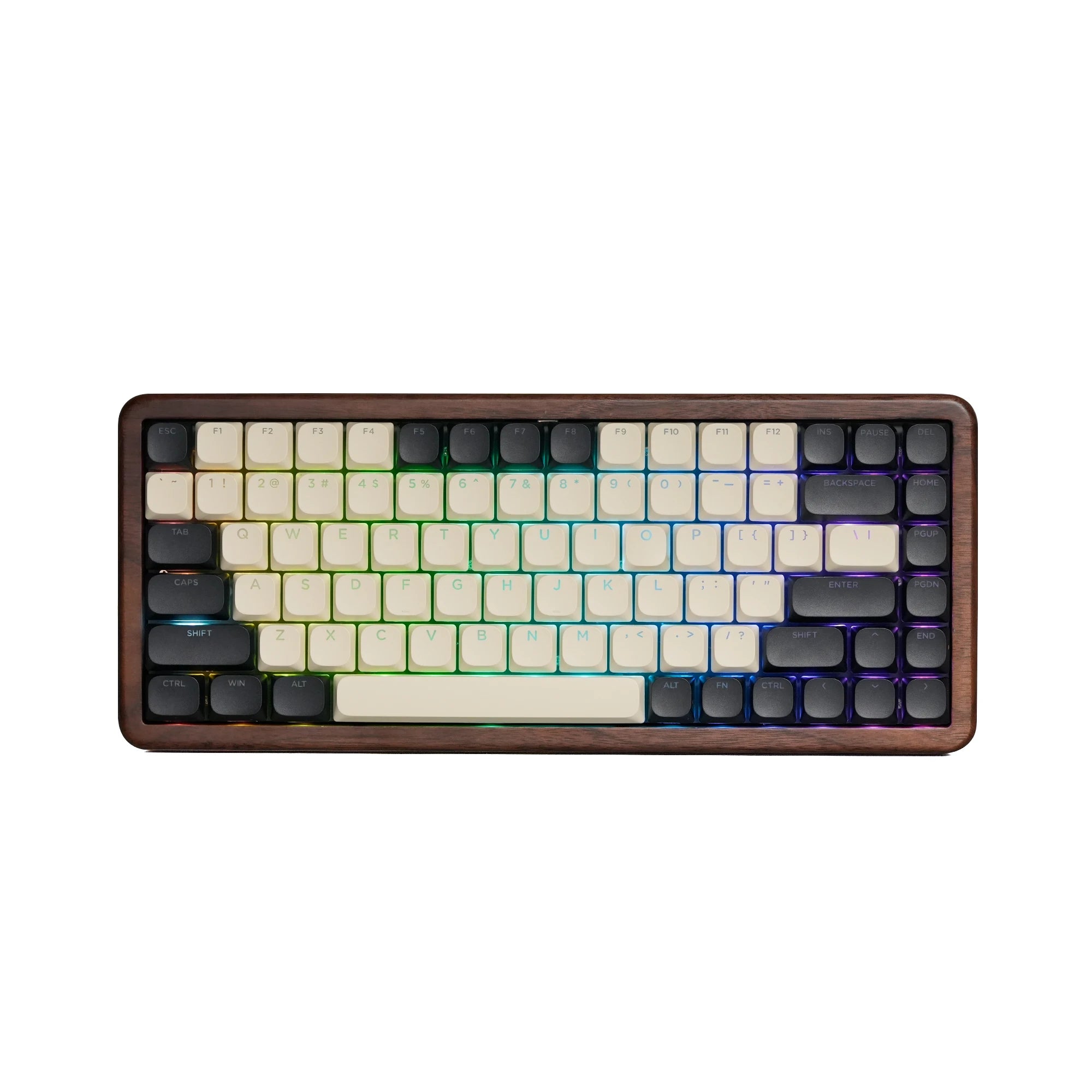 Womier WD75 V2 75% Keyboard with QMK/VIA Wood Gaming Keyboard Tri-Mode Wireless Mechanical Custom Key Board RGB Hot Swappable