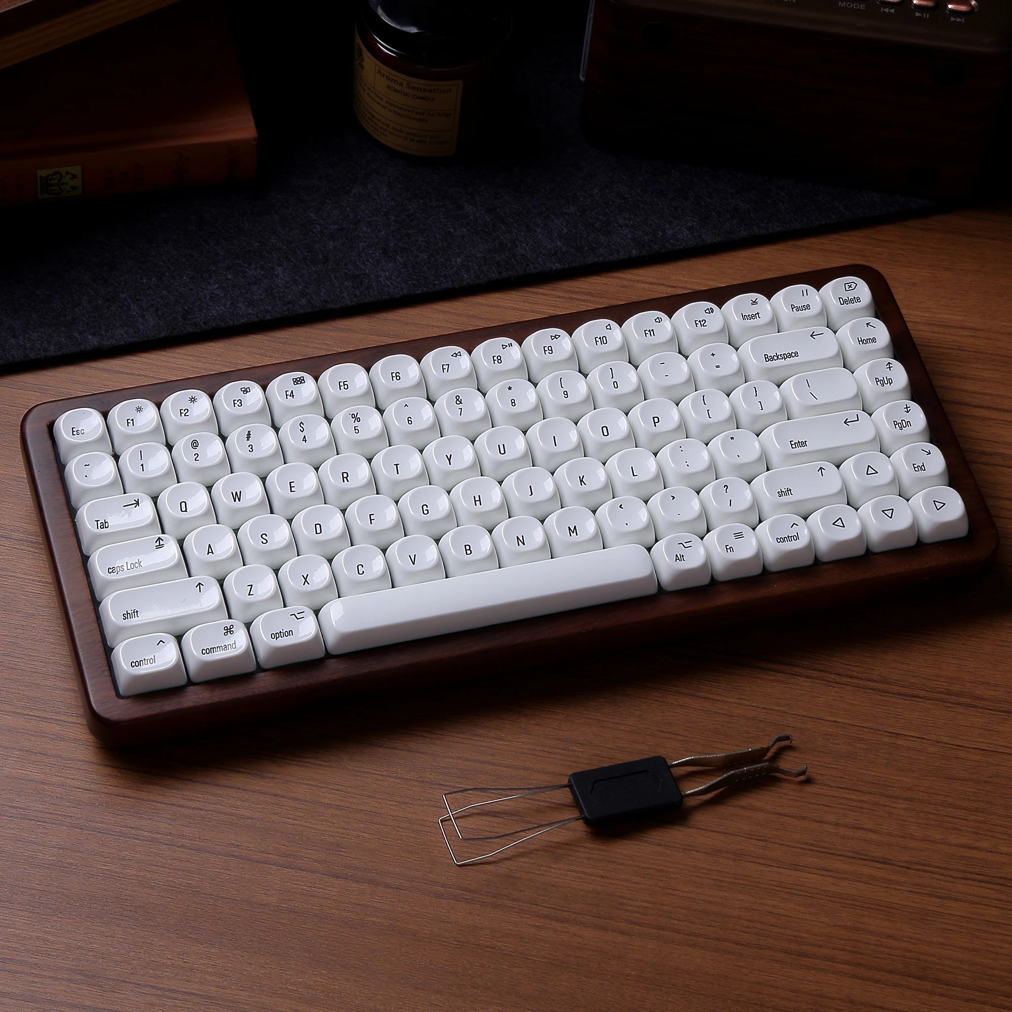 Womier WD75 V2 Fuji Mountain Theme 75% Keyboard with QMK/VIA Wood Gaming Keyboard Tri-Mode Wireless Mechanical RGB Hot Swap