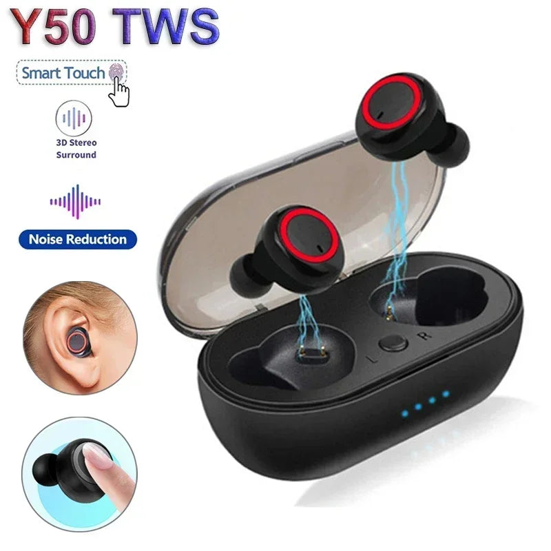 TWS Wireless Headphone V5.0 Earphone Bluetooth headphones Sport Stereo Waterproof Earbuds Headsets With Mic For Smartphones