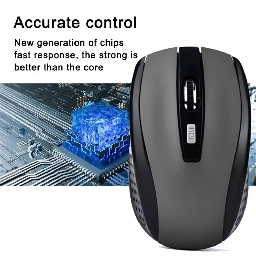 Portable Wireless Mouse 2.4G 1600DPI Ergonomics Mouse Mobile Optical Office Mouse Adjustable Levels for Notebook Laptop MacBook