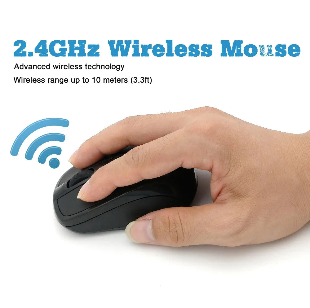 USB Wireless mouse 2000DPI Adjustable Receiver Optical Computer Mouse 2.4GHz Ergonomic Mice For Laptop PC Mouse