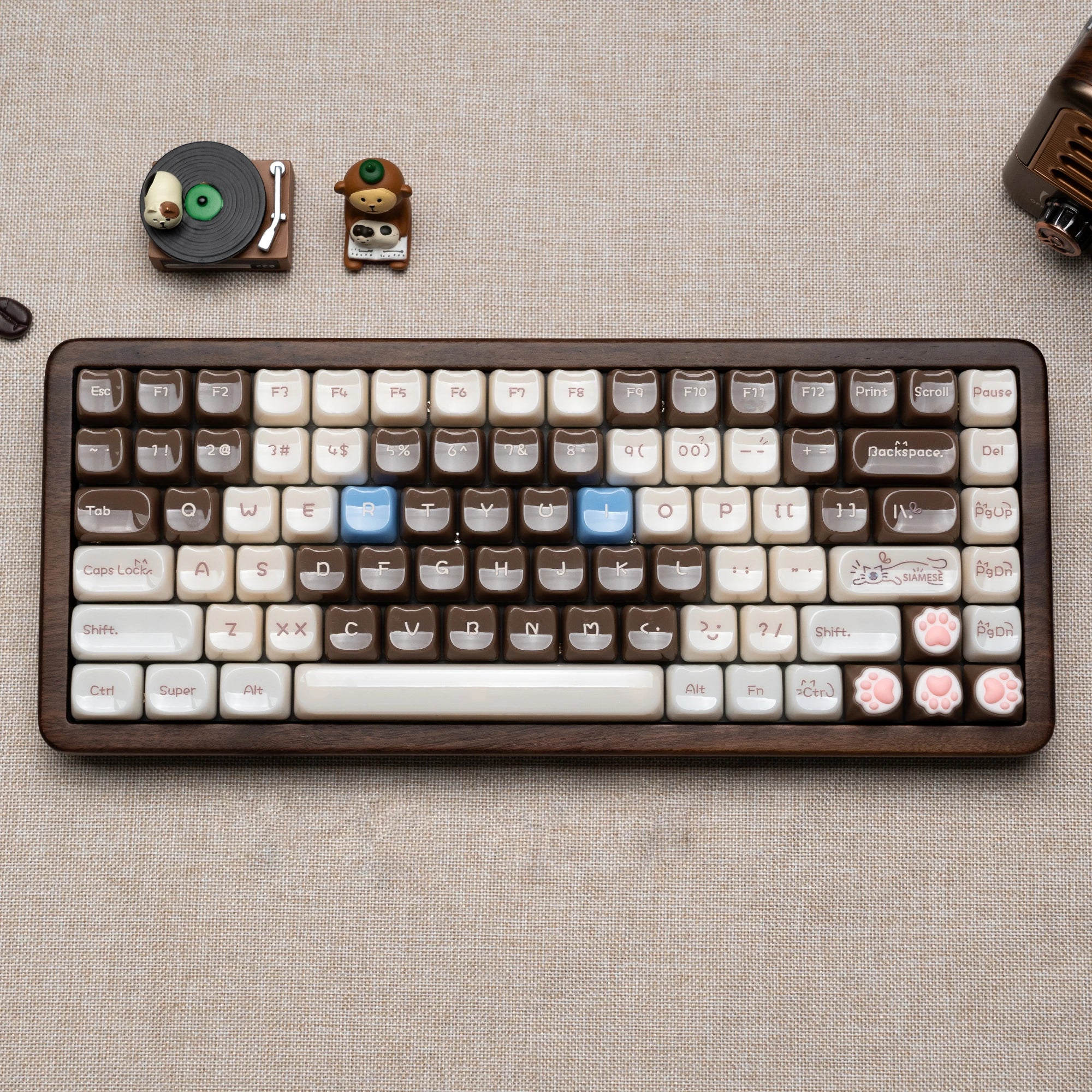 Womier WD75 V2 Fuji Mountain Theme 75% Keyboard with QMK/VIA Wood Gaming Keyboard Tri-Mode Wireless Mechanical RGB Hot Swap