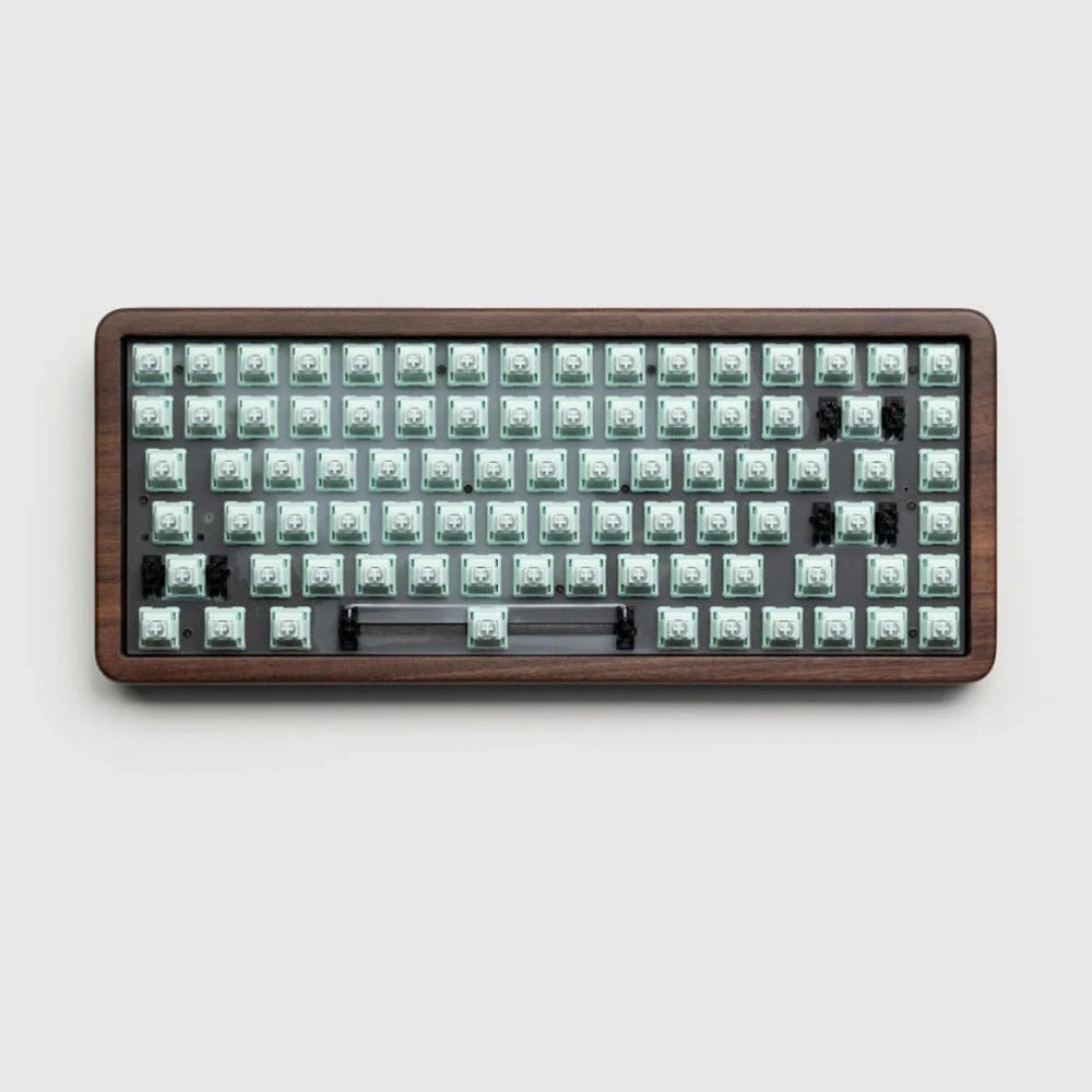 Womier WD75 V2 Fuji Mountain Theme 75% Keyboard with QMK/VIA Wood Gaming Keyboard Tri-Mode Wireless Mechanical RGB Hot Swap