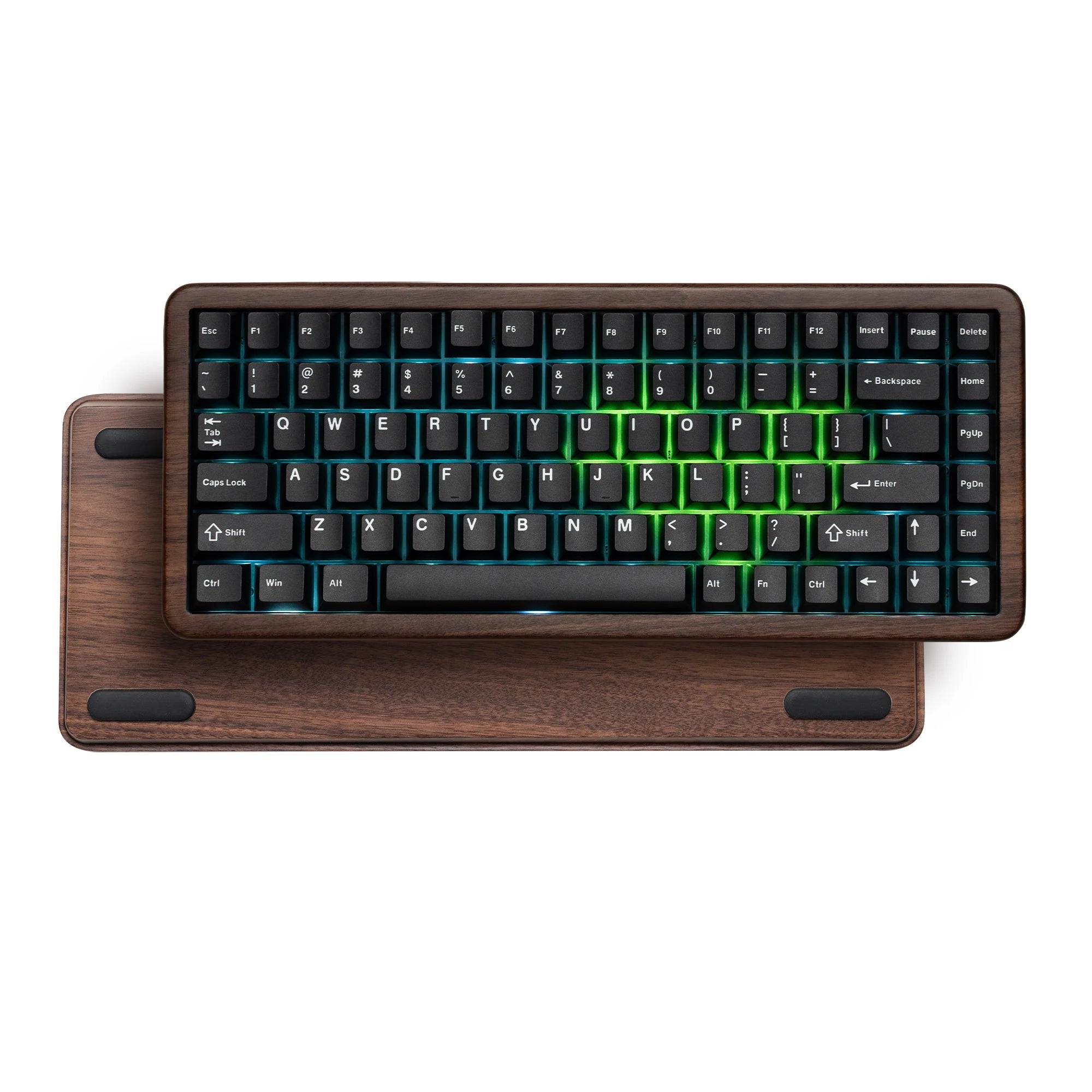 Womier WD75 V2 Fuji Mountain Theme 75% Keyboard with QMK/VIA Wood Gaming Keyboard Tri-Mode Wireless Mechanical RGB Hot Swap